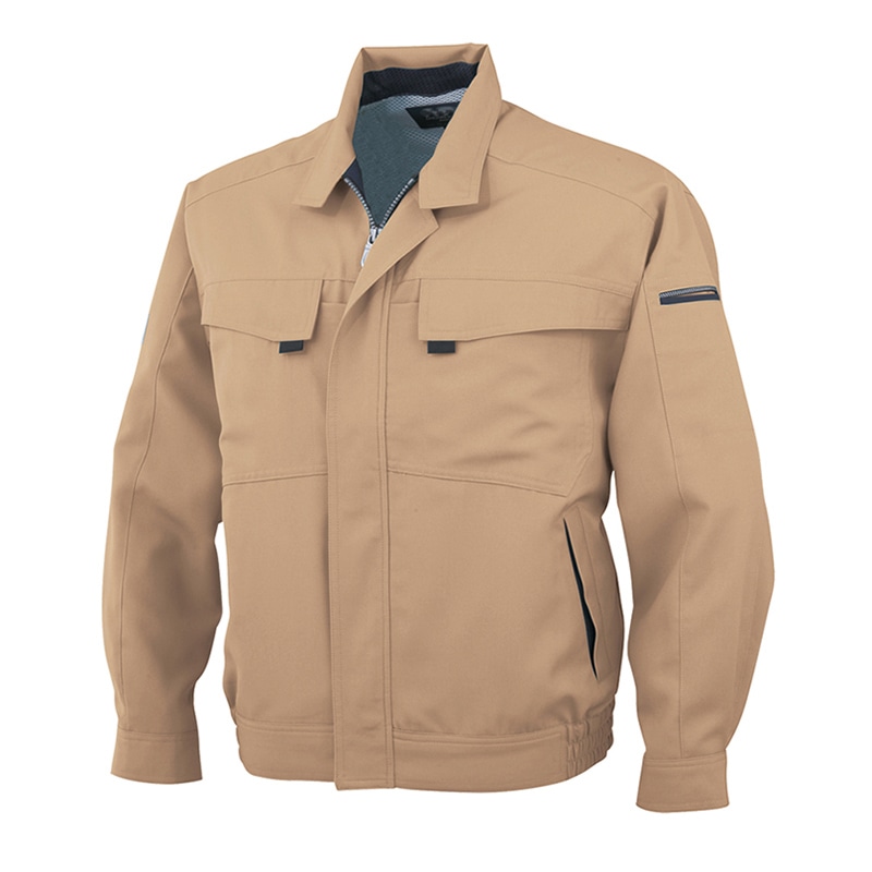 コーコス信岡 エコ・製品制電 長袖ブルゾン A-3361 ベージュ  SS 1枚（ご注文単位1枚）【直送品】