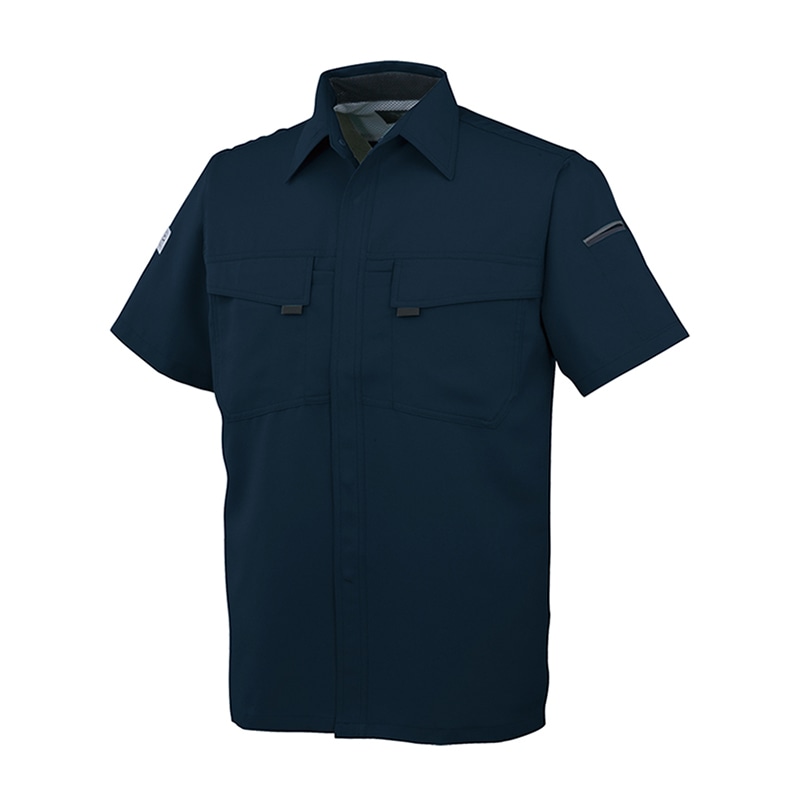 コーコス信岡 エコ・製品制電 半袖シャツ A-3367 ネイビー  EL 1枚（ご注文単位1枚）【直送品】