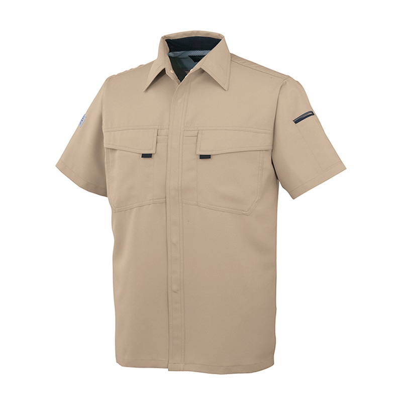 コーコス信岡 エコ・製品制電 半袖シャツ A-3367 ベージュ  SS 1枚（ご注文単位1枚）【直送品】
