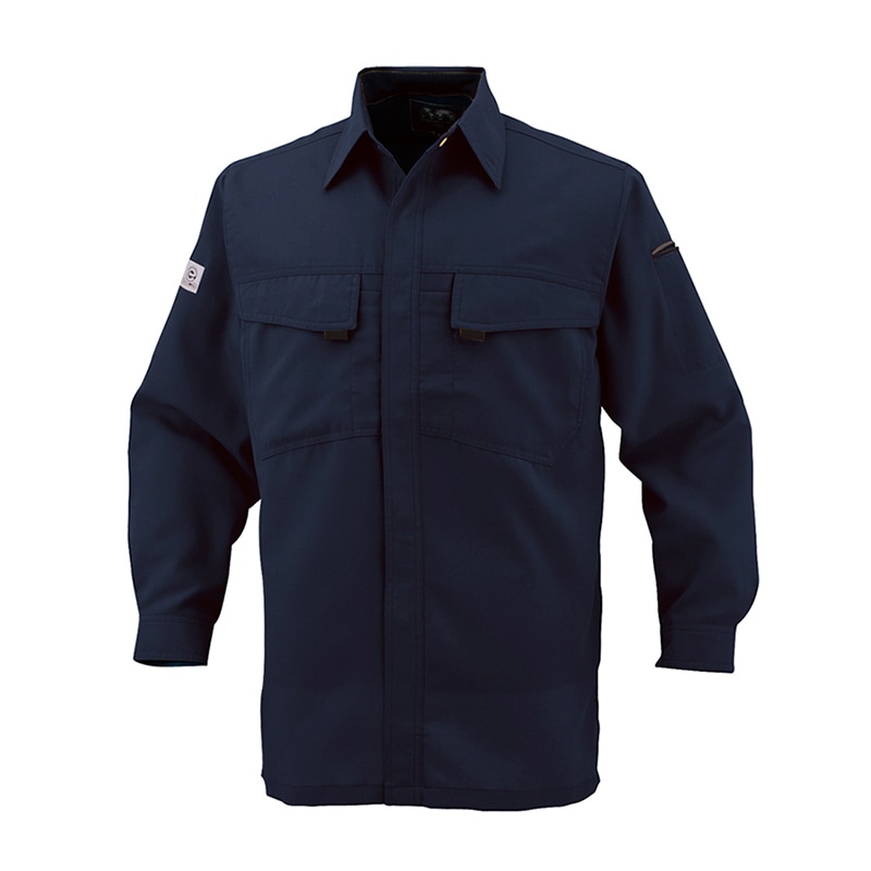 コーコス信岡 エコ・製品制電 長袖シャツ A-3368 ネイビー  S 1枚（ご注文単位1枚）【直送品】