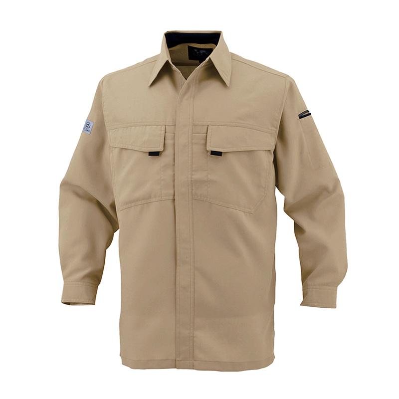 コーコス信岡 エコ・製品制電 長袖シャツ A-3368 ベージュ  SS 1枚（ご注文単位1枚）【直送品】