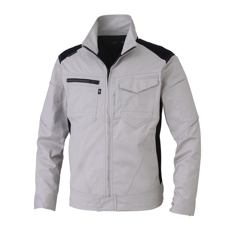 コーコス信岡 ストレッチ長袖ブルゾン AG-3081 シルバー 6L 1枚（ご注文単位1枚）【直送品】