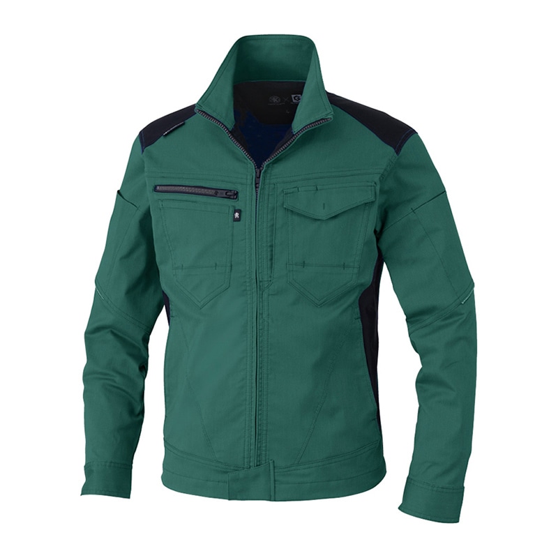 コーコス信岡 ストレッチ長袖ブルゾン AG-3081 グリーン  M 1枚（ご注文単位1枚）【直送品】