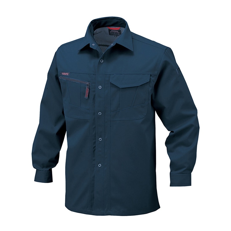 コーコス信岡 長袖シャツ A-1768 シールズネイビー M 1枚(ご注文単位1枚)【直送品】