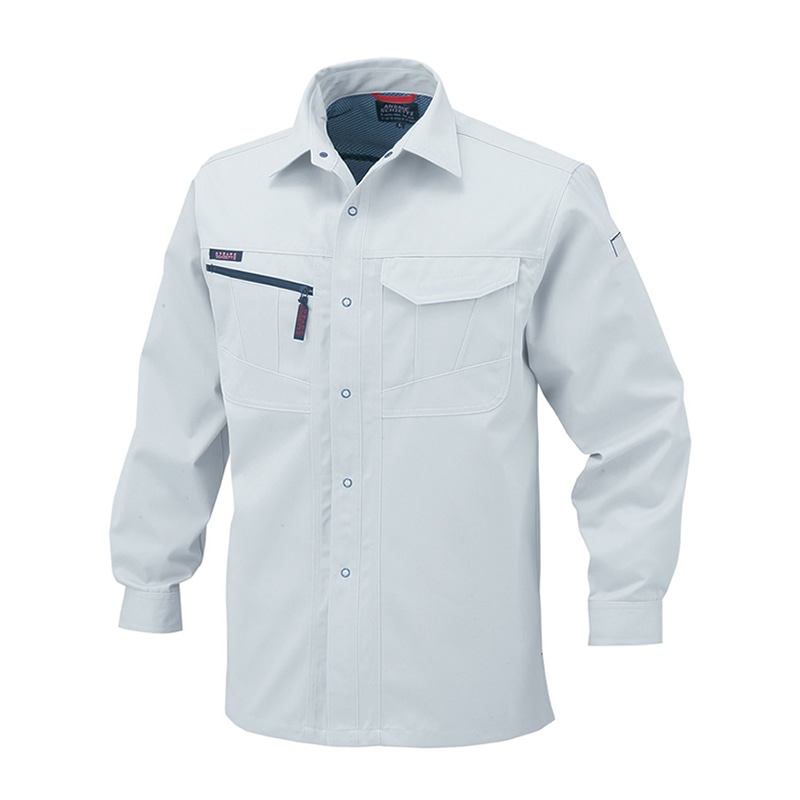 コーコス信岡 長袖シャツ A-1768 プラチナシルバー S 1枚(ご注文単位1枚)【直送品】