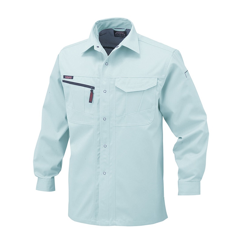 コーコス信岡 長袖シャツ A-1768 パウダーグリーン 5L 1枚(ご注文単位1枚)【直送品】