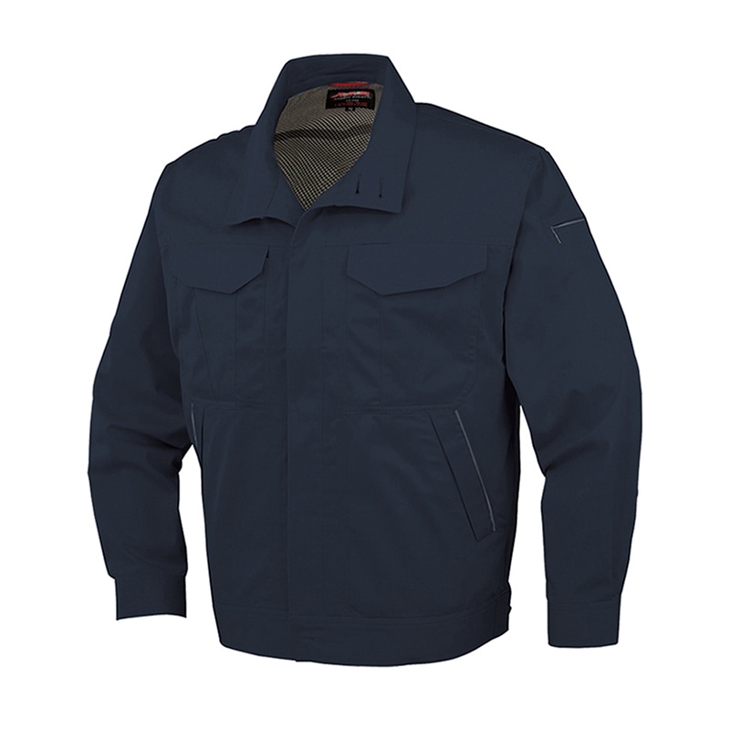 コーコス信岡 抗菌防臭・防縮 長袖ブルゾン 前ヒヨクボタン A-742 シールズネイビー LL 1枚（ご注文単位1枚）【直送品】