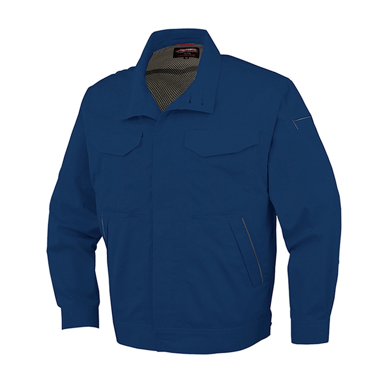 コーコス信岡 抗菌防臭・防縮 長袖ブルゾン 前ヒヨクボタン A-742 ダークアズーリ LL 1枚（ご注文単位1枚）【直送品】