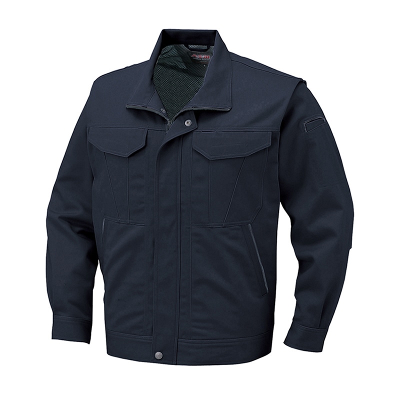 コーコス信岡 抗菌防臭・防縮 ブルゾン 前ファスナー A-1740 シールズネイビー 5L 1枚（ご注文単位1枚）【直送品】