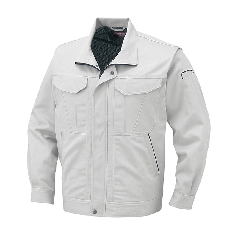 コーコス信岡 抗菌防臭・防縮 ブルゾン 前ファスナー A-1740 プラチナシルバー S 1枚（ご注文単位1枚）【直送品】