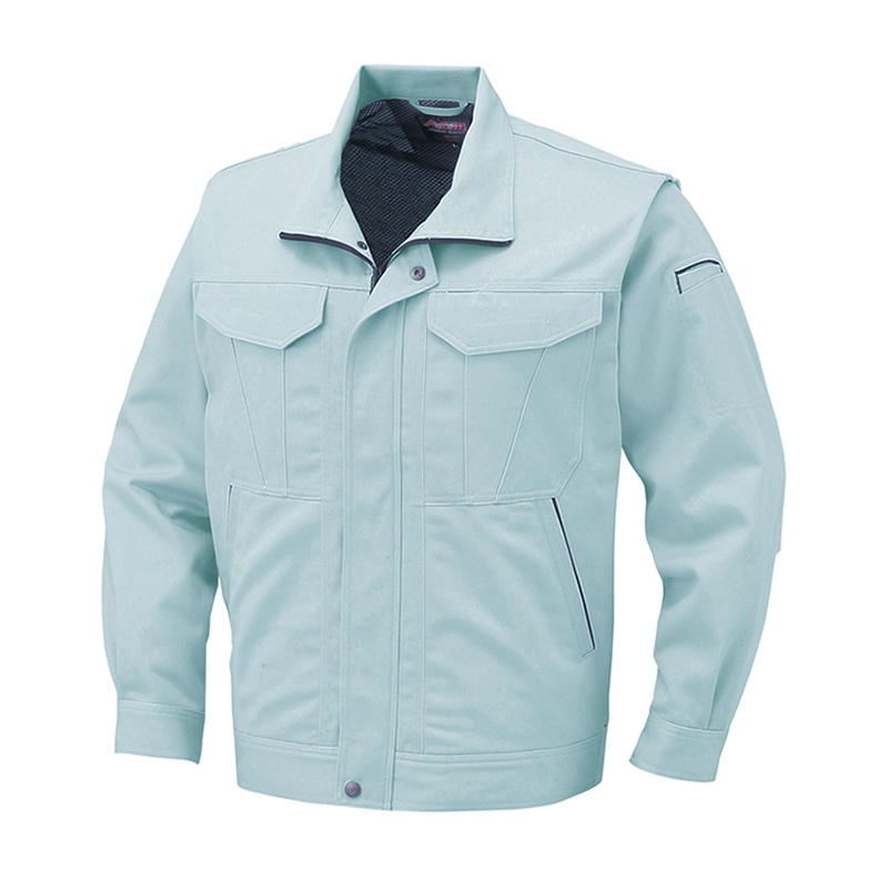 コーコス信岡 抗菌防臭・防縮 ブルゾン 前ファスナー A-1740 パウダーグリーン 5L 1枚（ご注文単位1枚）【直送品】