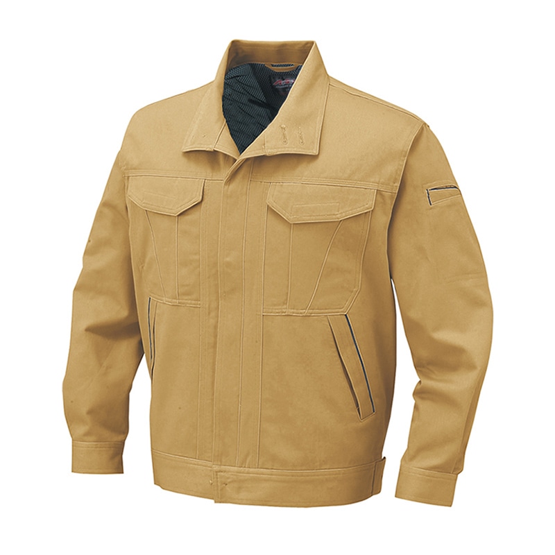 コーコス信岡 抗菌防臭・防縮 ブルゾン 前ヒヨクボタン A-1742 キャメルベージュ M 1枚（ご注文単位1枚）【直送品】