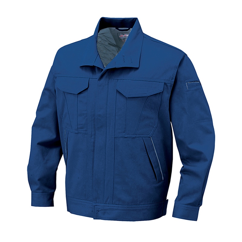 コーコス信岡 抗菌防臭・防縮 ブルゾン 前ヒヨクボタン A-1742 ダークアズーリ 5L 1枚（ご注文単位1枚）【直送品】