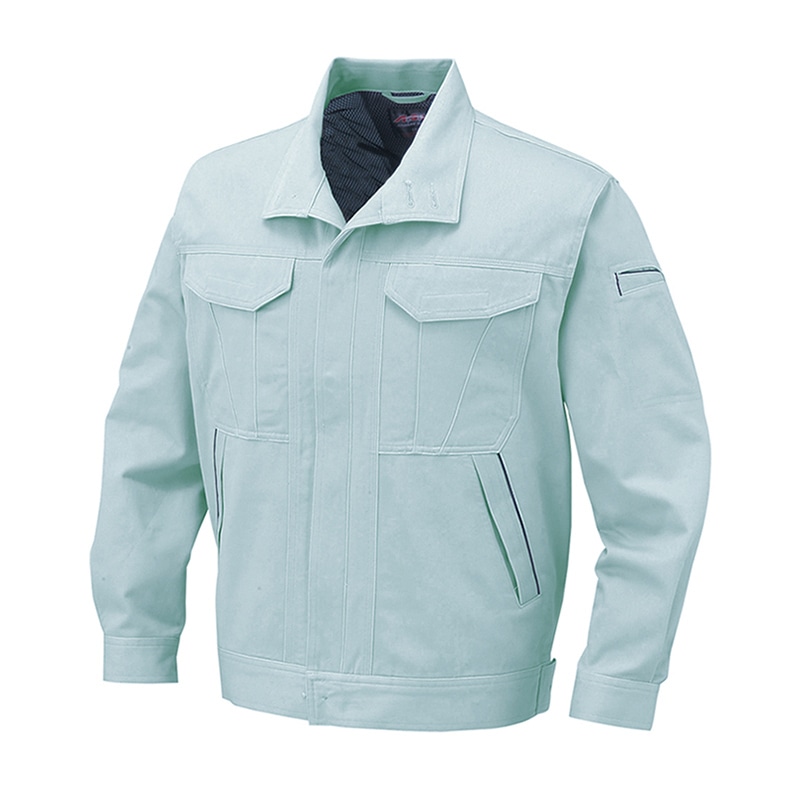 コーコス信岡 抗菌防臭・防縮 ブルゾン 前ヒヨクボタン A-1742 パウダーグリーン S 1枚（ご注文単位1枚）【直送品】