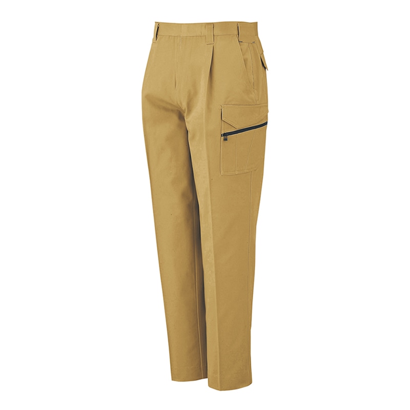 コーコス信岡 抗菌防臭防縮 ワンタックフィッシング A-1745 キャメルベージュ 106cm 1枚（ご注文単位1枚）【直送品】