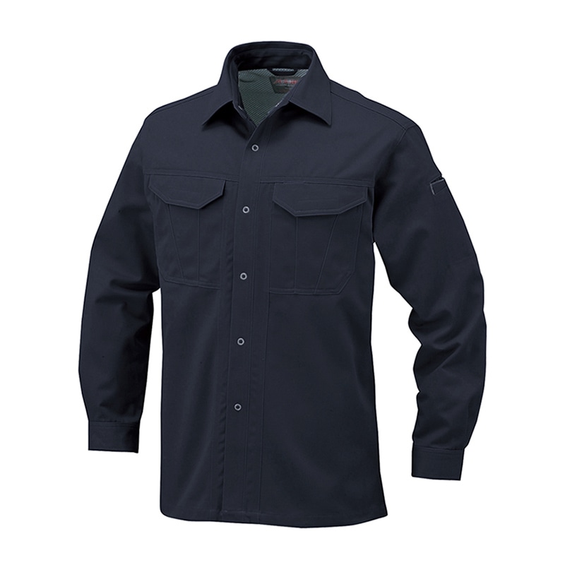 コーコス信岡 抗菌防臭・防縮 長袖シャツ A-1748 シールズネイビー M 1枚（ご注文単位1枚）【直送品】