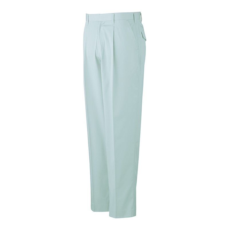 コーコス信岡 抗菌防臭・防縮 ワンタックスラックス A-743 パウダーグリーン 91cm 1枚（ご注文単位1枚）【直送品】