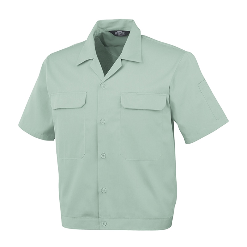 コーコス信岡 エコ5IVEスター 開襟半袖ブルゾン A-6650 グリーン EL 1枚（ご注文単位1枚）【直送品】