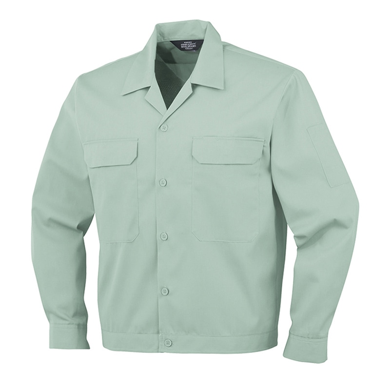 コーコス信岡 エコ5IVEスター 開襟長袖ブルゾン A-6651 グリーン EL 1枚（ご注文単位1枚）【直送品】