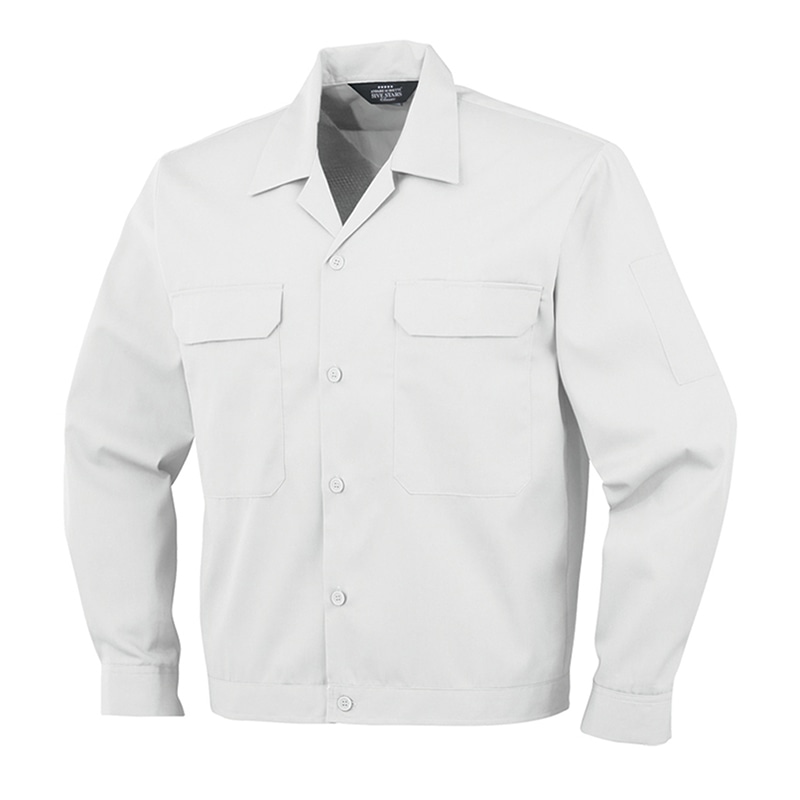 コーコス信岡 エコ5IVEスター 開襟長袖ブルゾン A-6651 シルバー M 1枚（ご注文単位1枚）【直送品】