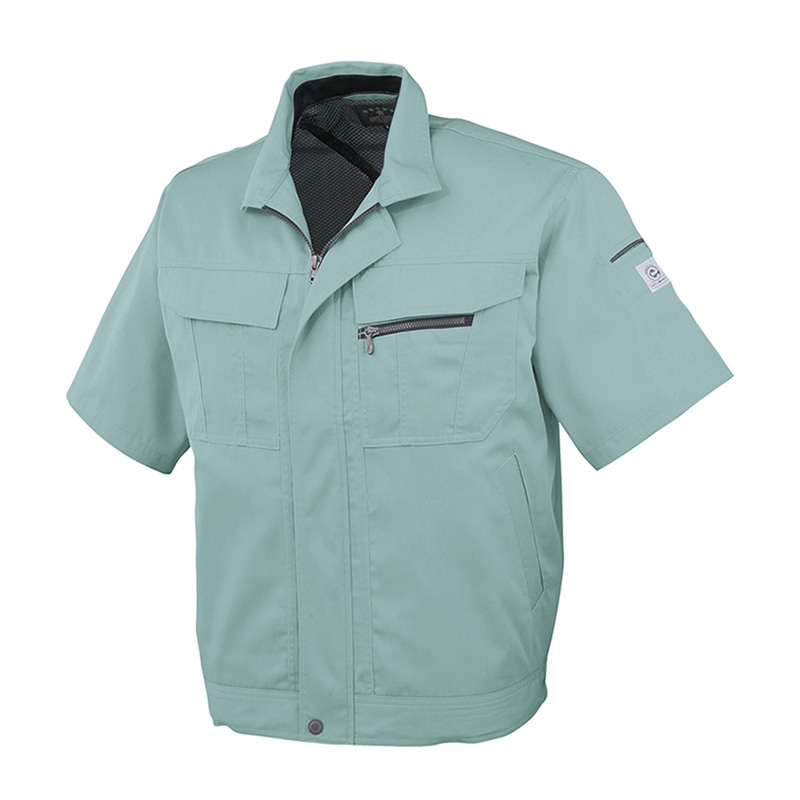 コーコス信岡 エコ5IVEスター 半袖ブルゾン A-4450 フレスコグリーン SS 1枚（ご注文単位1枚）【直送品】