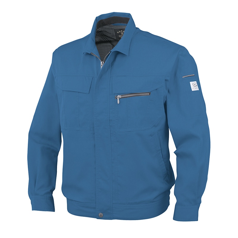 コーコス信岡 エコ5IVEスター 長袖ブルゾン A-4451 シエロブルー S 1枚（ご注文単位1枚）【直送品】