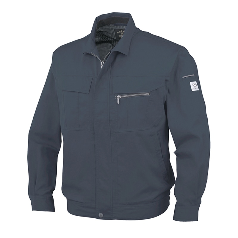 コーコス信岡 エコ5IVEスター 長袖ブルゾン A-4451 カーボンチャコール LL 1枚（ご注文単位1枚）【直送品】