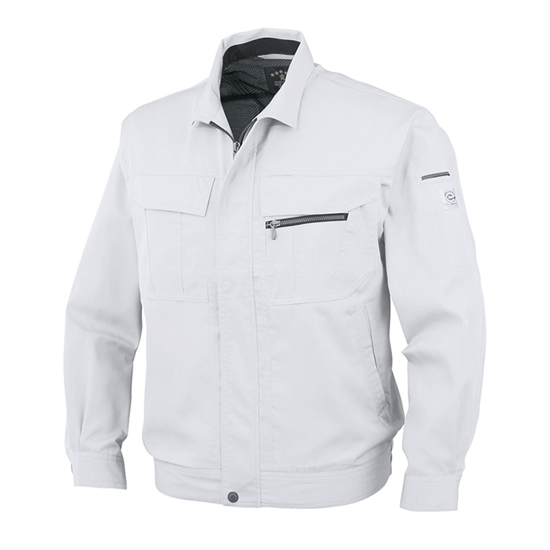 コーコス信岡 エコ5IVEスター 長袖ブルゾン A-4451 シルバースパーダ SS 1枚（ご注文単位1枚）【直送品】