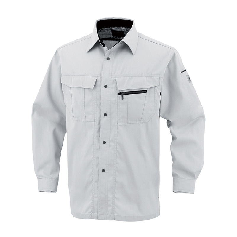 コーコス信岡 エコ5IVEスター 長袖シャツ A-4458 シルバースパーダ EL 1枚（ご注文単位1枚）【直送品】