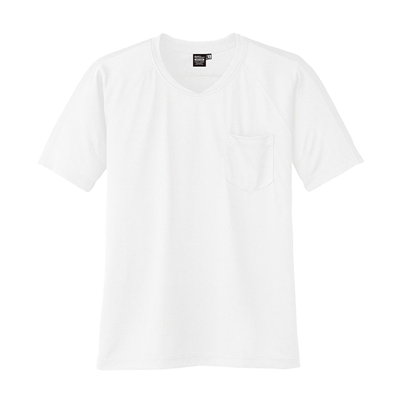 コーコス信岡 冷感 半袖VネックTシャツ A-667 ホワイト LL 1枚（ご注文単位1枚）【直送品】