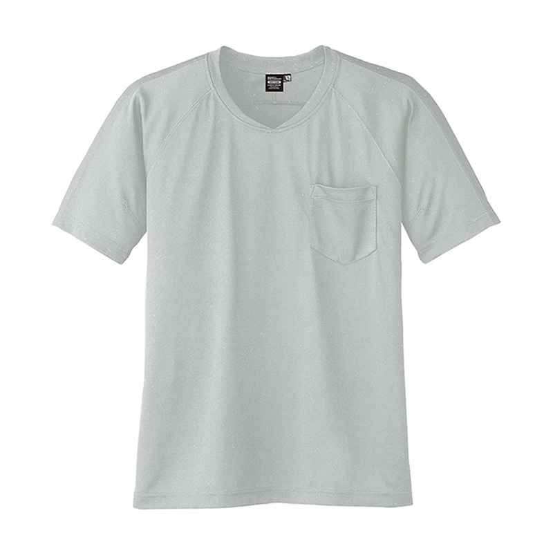 コーコス信岡 冷感 半袖VネックTシャツ A-667 シルバー S 1枚（ご注文単位1枚）【直送品】