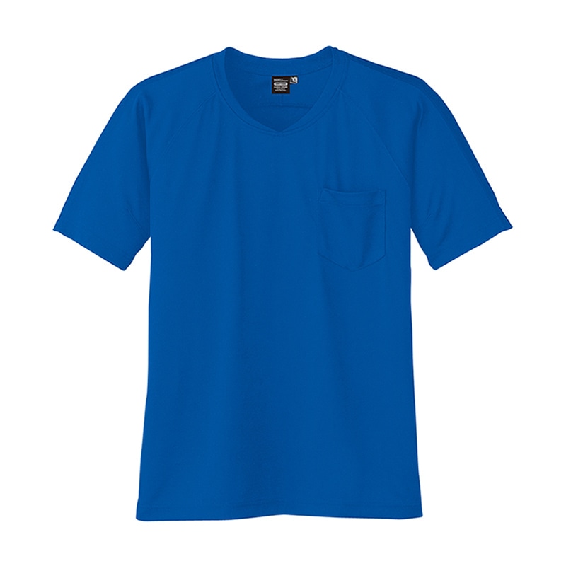 コーコス信岡 冷感 半袖VネックTシャツ A-667 レアルブルー 4L 1枚（ご注文単位1枚）【直送品】