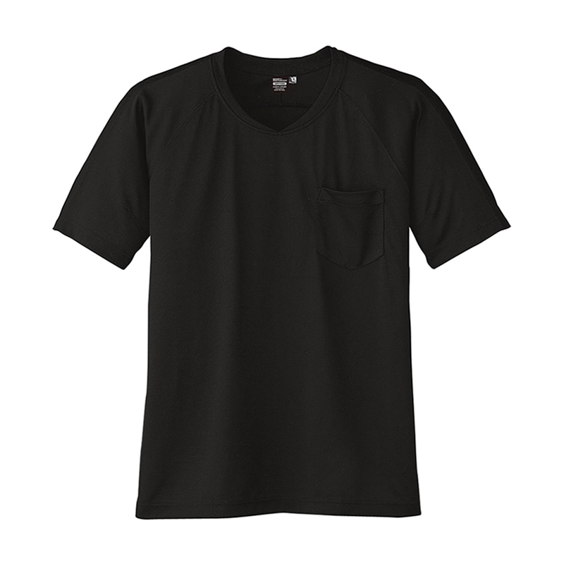 コーコス信岡 冷感 半袖VネックTシャツ A-667 ブラックネーロ 5L 1枚（ご注文単位1枚）【直送品】