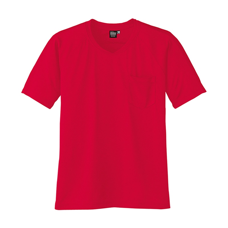 コーコス信岡 冷感 半袖VネックTシャツ A-667 ロッソ EL 1枚（ご注文単位1枚）【直送品】