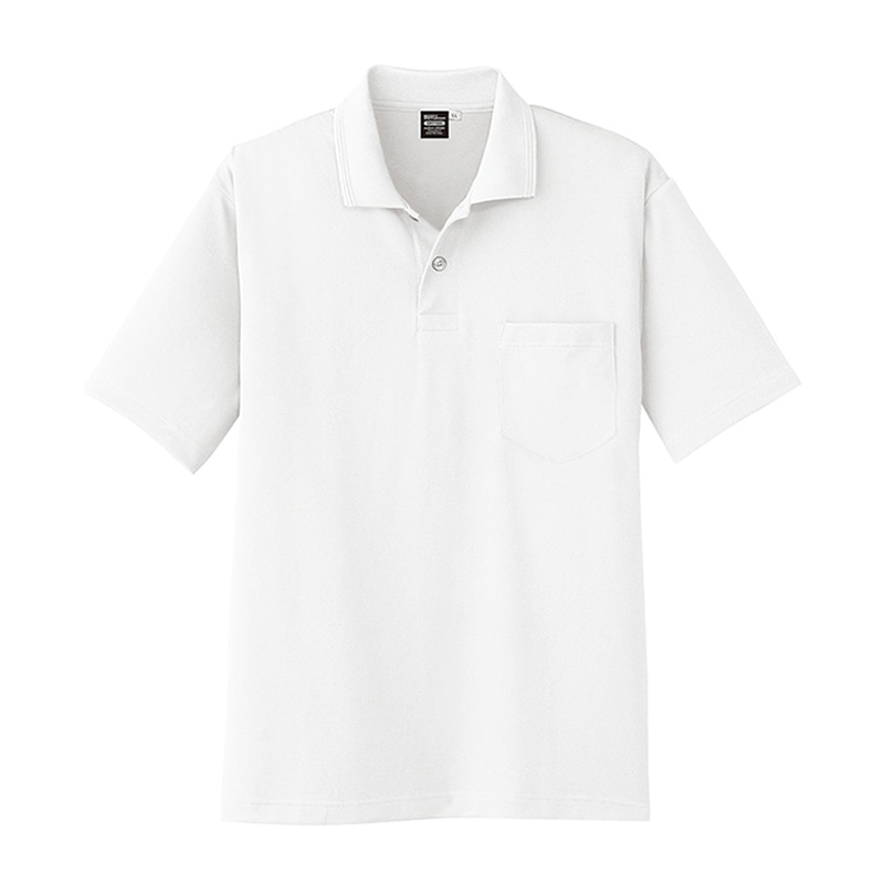 コーコス信岡 冷感半袖ポロシャツ A-1667 ホワイト L 1枚（ご注文単位1枚）【直送品】