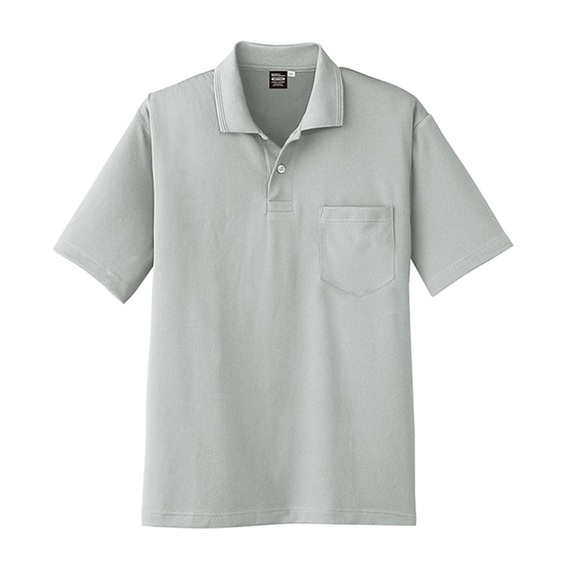 コーコス信岡 冷感半袖ポロシャツ A-1667 シルバー L 1枚（ご注文単位1枚）【直送品】