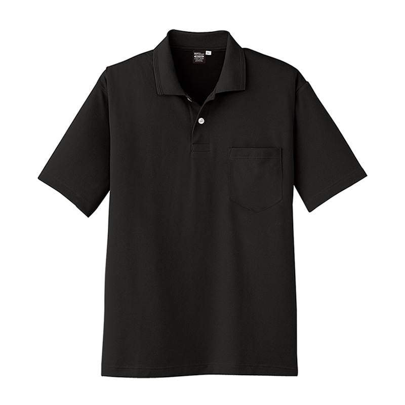 コーコス信岡 冷感半袖ポロシャツ A-1667 ブラックネーロ L 1枚（ご注文単位1枚）【直送品】