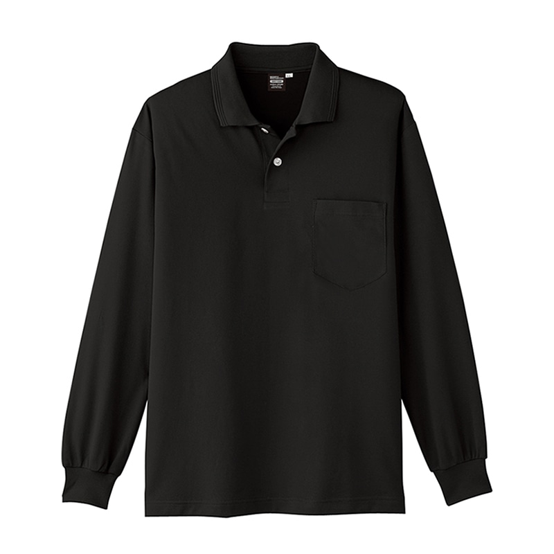コーコス信岡 冷感長袖ポロシャツ A-1668 ブラックネーロ SS 1枚（ご注文単位1枚）【直送品】