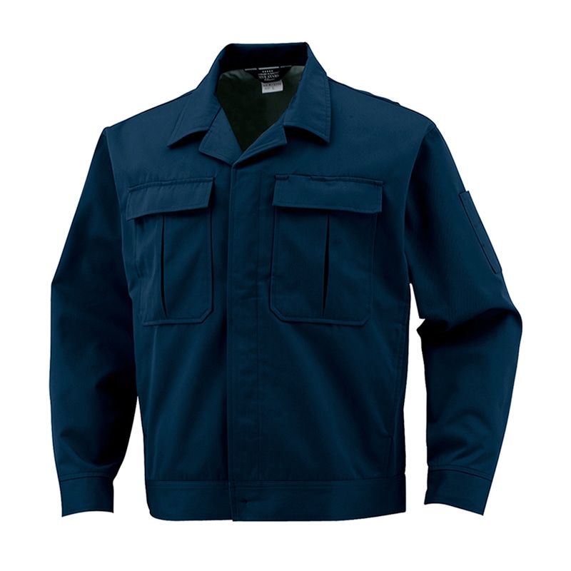 コーコス信岡 エコ5IVEスター 開襟ブルゾン 前ヒヨクボタン A-3350 ネイビー LL 1枚（ご注文単位1枚）【直送品】