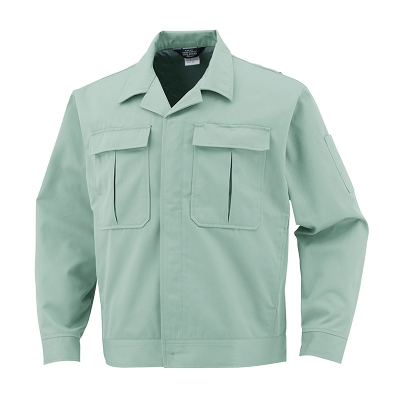 コーコス信岡 エコ5IVEスター 開襟ブルゾン 前ヒヨクボタン A-3350 グリーン LL 1枚（ご注文単位1枚）【直送品】