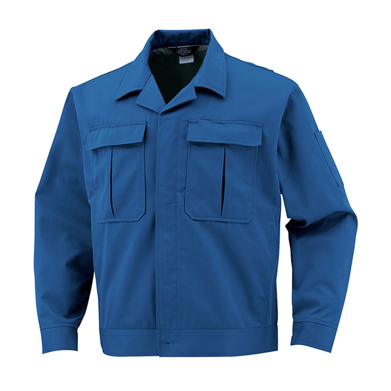 コーコス信岡 エコ5IVEスター 開襟ブルゾン 前ヒヨクボタン A-3350 スカイブルー L 1枚（ご注文単位1枚）【直送品】