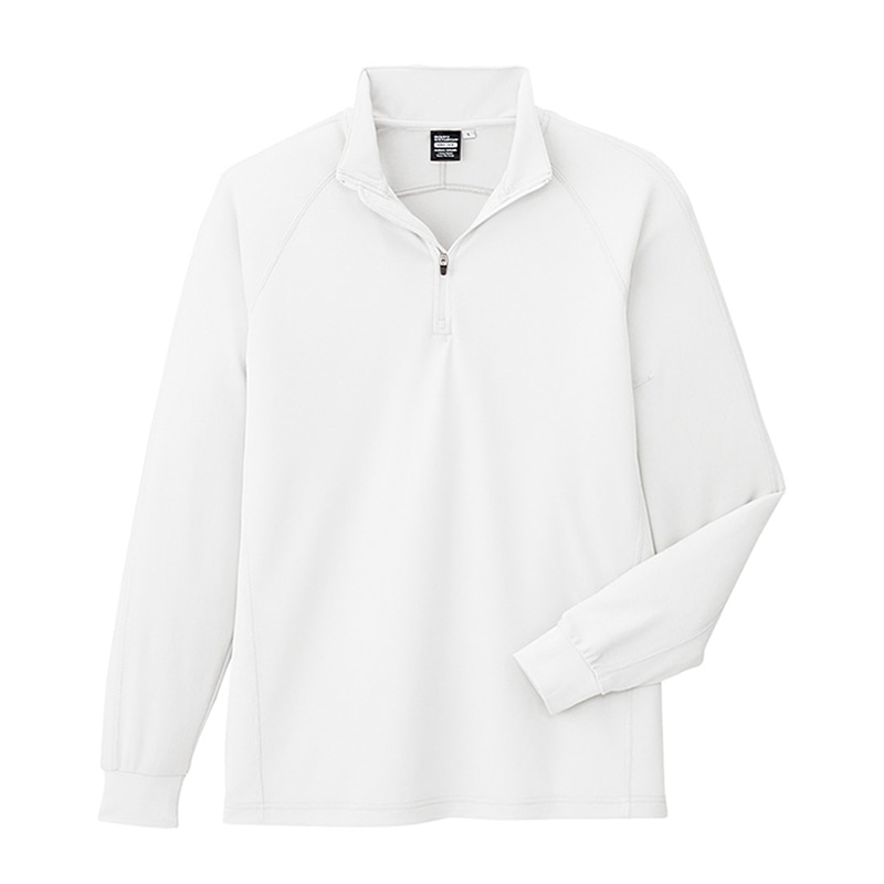 コーコス信岡 冷感 長袖ジップアップ A-2668 ホワイト M 1枚（ご注文単位1枚）【直送品】