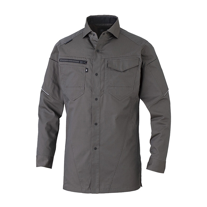 コーコス信岡 ストレッチ長袖シャツ AG-3088 アーミー SS 1枚（ご注文単位1枚）【直送品】