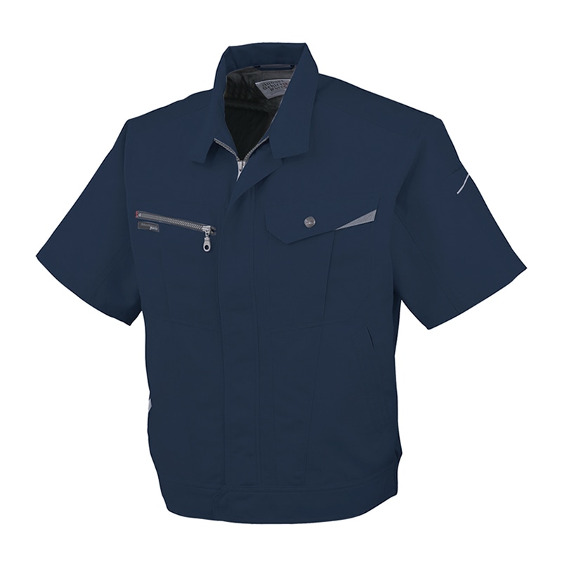 コーコス信岡 裏綿 半袖ブルゾン AS-720 ミッドナイトネイビー LL 1枚（ご注文単位1枚）【直送品】