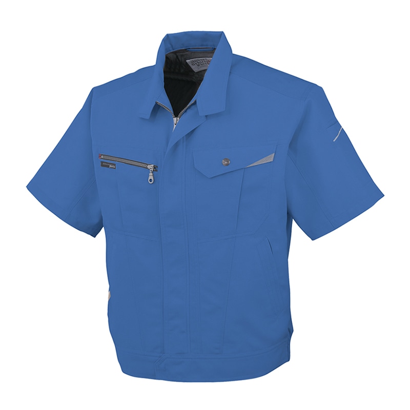 コーコス信岡 裏綿 半袖ブルゾン AS-720 レアルブルー 4L 1枚（ご注文単位1枚）【直送品】