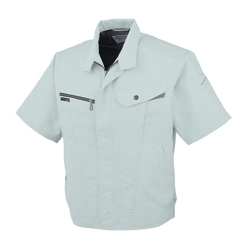 コーコス信岡 裏綿 半袖ブルゾン AS-720 アースグリーン L 1枚（ご注文単位1枚）【直送品】