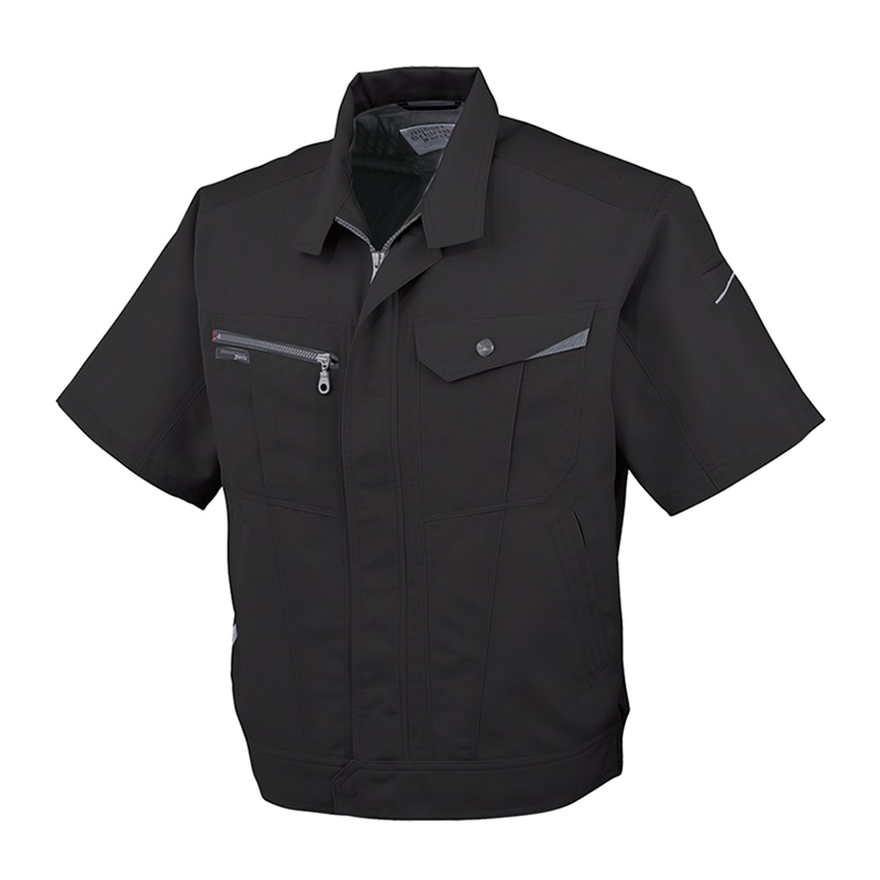 コーコス信岡 裏綿 半袖ブルゾン AS-720 ガンメタチャコール LL 1枚（ご注文単位1枚）【直送品】