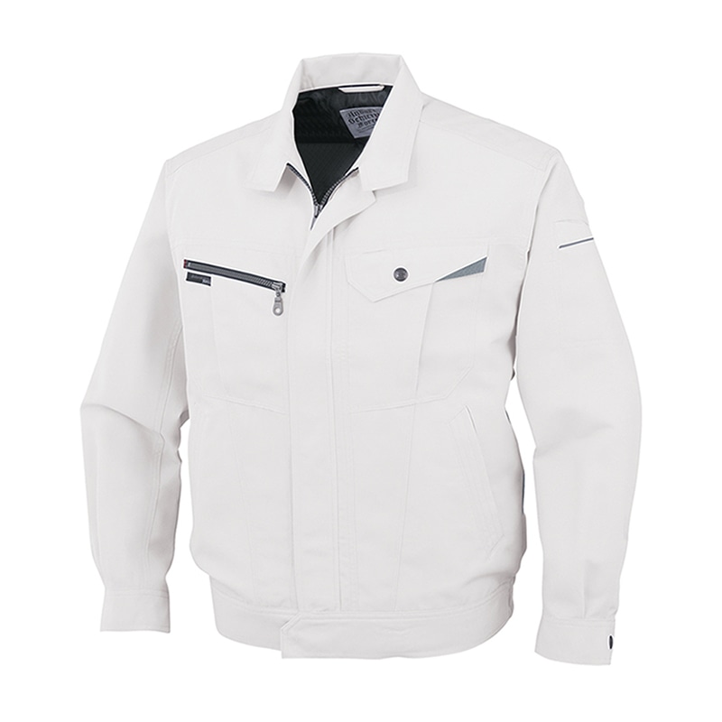 コーコス信岡 裏綿 長袖ブルゾン AS-721 メタリックシルバー M 1枚（ご注文単位1枚）【直送品】