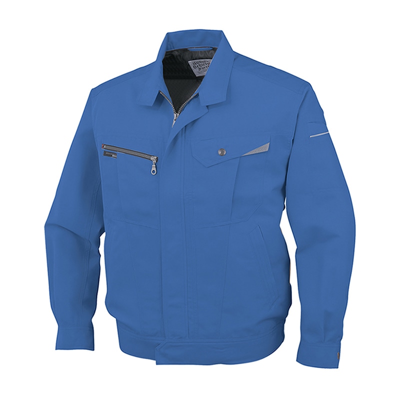 コーコス信岡 裏綿 長袖ブルゾン AS-721 レアルブルー L 1枚（ご注文単位1枚）【直送品】