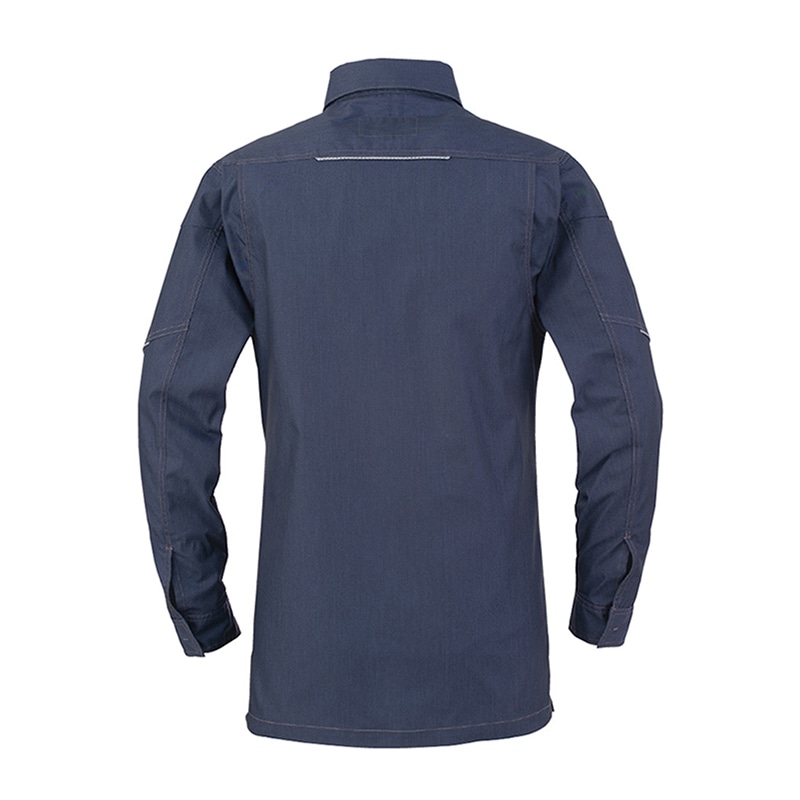 コーコス信岡 ストレッチ長袖シャツ AG-3088 インディゴ 3L 1枚(ご注文単位1枚)【直送品】